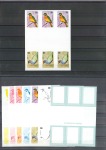 Stamp of Burundi 1980 Birds, 30F and 50F in gutter pairs proofs