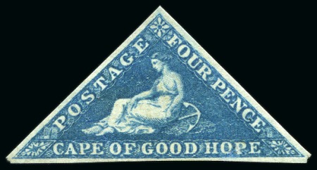 Stamp of South Africa » Cape of Good Hope 1855-63 4d Blue unused with fine to good margins