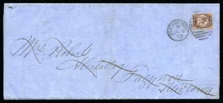 Stamp of Great Britain » 1854-70 Perforated Line Engraved 1870 1/2d Rose pl.9 on printed lettersheet sent locally