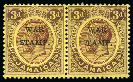 Stamp of Jamaica 1916 War Stamp 3d showing variety missing "S" in "STAMP."