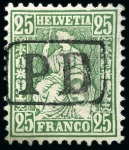 Stamp of Switzerland / Schweiz » Sammlungen 1862-90, Sammlung SITZENDE HELVETIA gezähnt in einen