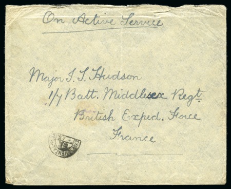 Stamp of Burma 1916 Port Blair stampless on active service cover