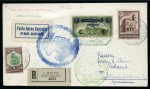 Stamp of Italy » San Marino 1933 Reg'd Zeppelin cover to Germany with 3 stamps,