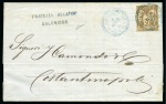 Stamp of Auction catalogues 1877-81, Trois lettres avec càd Salonique sur type