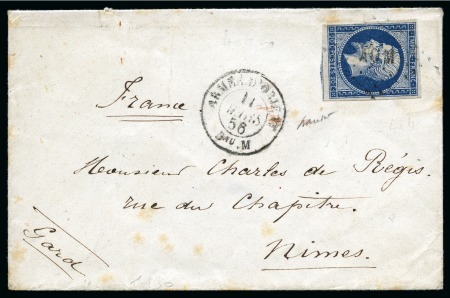 Stamp of France Losange AOM sur 20c Empire ND sur lettre avec càd