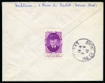 Stamp of France Variété de couleur sur le 1F20 +1F40 Pétain en bleu
