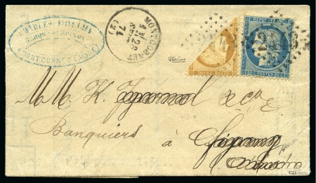 Stamp of France 10c Siège coupé sur lettre avec 20c Siège obl. GC2443