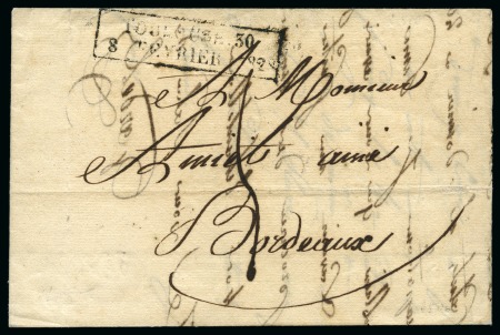 Stamp of France » Collections 1828 Neuf lettres avec CACHET D'ESSAI de Toulouse,