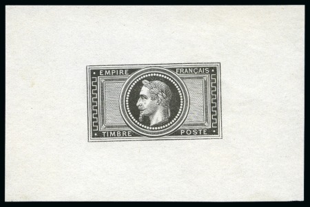 Stamp of France 5F Empire en épreuve en noir sans faciale sur petit