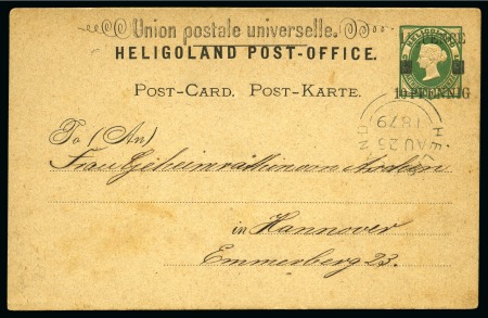 Stamp of German States » Heligoland Heligoland 1879. Heligoland 10 Pfg on 5Pfg provisional