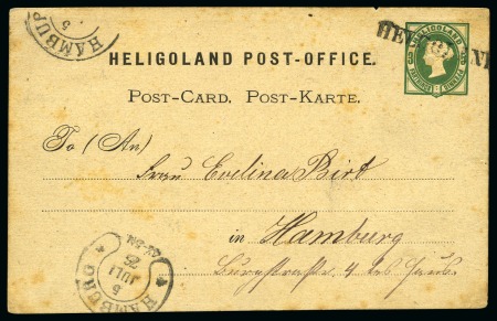 Stamp of German States » Heligoland Heligoland 1875. (July) Heligoland 3 farthings / 5Pfg card