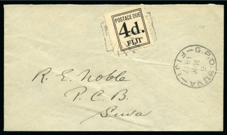 Stamp of Fiji Fiji 1917. Suva unpaid envelope sent locally & charged