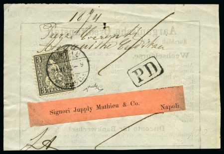 Stamp of Switzerland / Schweiz » Sitzende Helvetia Gezaehnt » Frankaturen 3C schwarz entwertet AARAU 21 XI 74 auf Drucksache