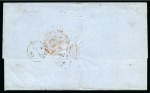 Stamp of Great Britain » British Post Offices Abroad » Guadeloupe 1865 Folded cover to USA franked French Colony Eagles