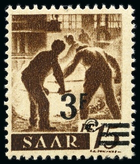 Stamp of Colonies françaises » Sarre 1920-1959, Belle collection de qualité très belle