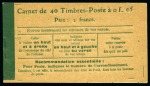 Stamp of France » Carnets Carnet Yv. 137-C9 complet, neuf sans ch., TB, cert.