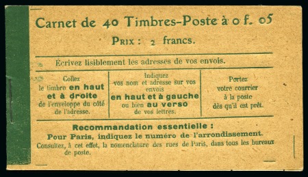 Stamp of France » Carnets Carnet Yv. 137-C9 complet, neuf sans ch., TB, cert.