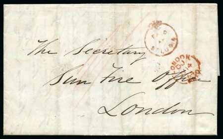 Stamp of St. Lucia St Lucia 1864. (Castries) folded entire sent to London
