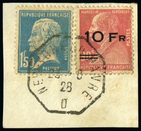 Stamp of France » Poste Aérienne 1928 ILE DE FRANCE 10F sur 90c Berthelot, obl. New