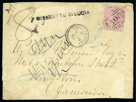 Stamp of St. Lucia St Lucia / Montserrat 1890. St Lucia 1890 Montserrat