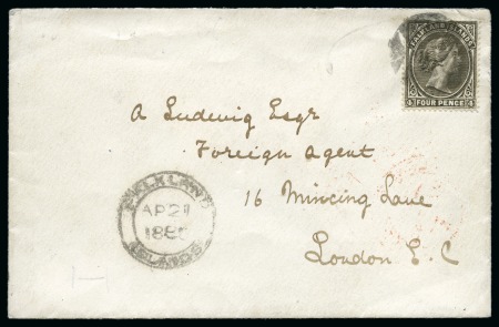 Stamp of Falkland Islands Falkland Islands 1888. Port stanley envelope single