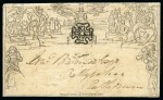 Stamp of Ireland » GB Used In Ireland 1841 (Dec 10) Mulready lettersheet,, stereo A19, with Wicklow distinctive MC