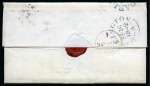 Stamp of Great Britain » 1840 1d Black and 1d Red plates 1a to 11 1842 Entire FROM SWITZERLAND carried privately to the UK and posted in London to Darlington with 1840 1d black