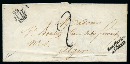 Stamp of Colonies françaises » Algérie Cursive Bouffarich (avec h) ALGERIE sur lettre pour