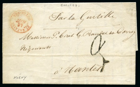 Stamp of Colonies françaises » Comores 1858 Lettre datée de Koëny aux Comores pour Nantes