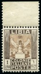 Stamp of Italy » Italian Colonies and Possessions » Libya 1926-1930 Pictorials 1c to 1L complete set of mint nh marginal singles, fresh, very fine & scarce in this quality (Sass. €12'000)