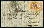 Stamp of France » Guerre de 1870-1871 Extraordinaire lettre sortie de Paris par passeur pour