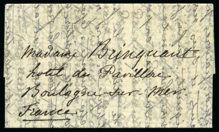 Stamp of France » Guerre de 1870-1871 Extraordinaire lettre sortie de Paris par passeur pour