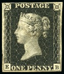 Stamp of Great Britain » 1840 1d Black and 1d Red plates 1a to 11 1840 1d Black pl.6 with close to good margins, has been cleaned of an obliteration