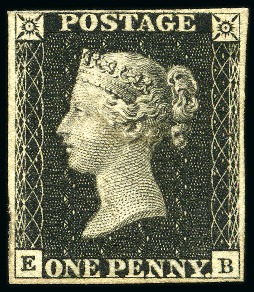 Stamp of Great Britain » 1840 1d Black and 1d Red plates 1a to 11 1840 1d Black pl.6 with close to good margins, has been cleaned of an obliteration