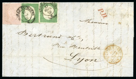 Stamp of Auction catalogues S. JEAN DE MAURIENNE 40c IIè +paire de 5c IIIè obl.