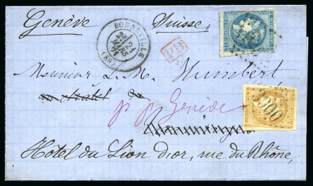 Stamp of Auction catalogues TANINGES Trois lettres pour Taninges réexpédiées