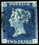 Stamp of Great Britain » 1840 2d Blue (ordered by plate number) 1840 2d Blue used group of 15, a few with four margins, various faults, some with nice cancels incl. one with Irish numeral