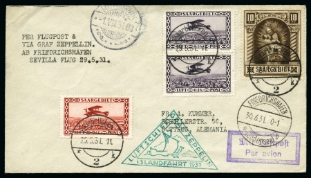 Stamp of Large Lots and Collections 1912-39, Most attractive ZEPPELIN collection of 135