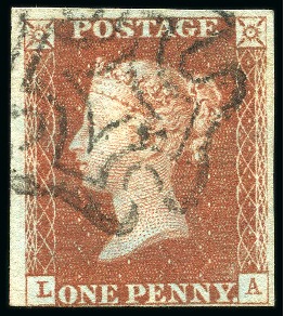 Stamp of Great Britain » 1840 1d Black and 1d Red plates 1a to 11 1840 1d Red pl.11 with clear strike of the WHITEHAVEN distinctive MC
