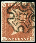 Stamp of Great Britain » 1840 1d Black and 1d Red plates 1a to 11 1840 1d Black pl.11 AG, used