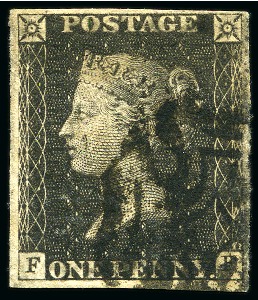 Stamp of Great Britain » 1840 1d Black and 1d Red plates 1a to 11 1840 1d Red pl.11 selection (17 plus pair) plus 1d black from row F