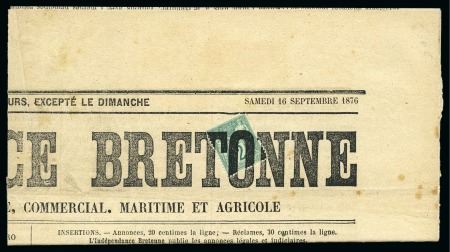 Stamp of France Oblitération typographique sur Yv. 62 sur Journal