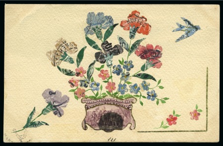 Stamp of France » Collections 1900-1910, 18 cartes postales décorées avec des découpures