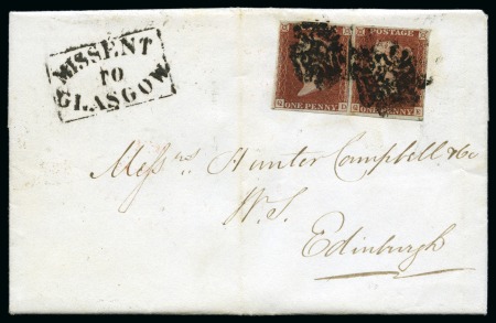 Stamp of Great Britain » 1840 1d Black and 1d Red plates 1a to 11 1840 1d Red pl.11 collection of 15 covers, 2 fronts & 4 pieces