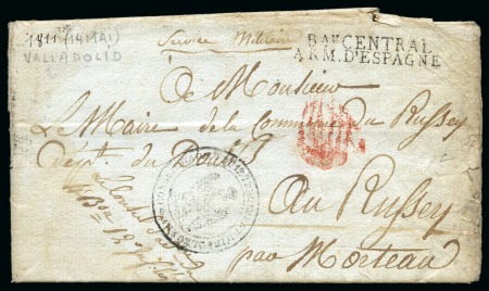 Stamp of France 1811-1825, 2 marques d'Armée d'Espagne dont Bureau