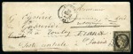 Stamp of France 1848-1850, Correspondance France Tahiti en 8 courriers