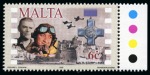 Stamp of Malta 2002 Movies UNISSUED set of five in mint nh traffic light marginal singles