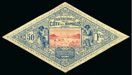 Stamp of Colonies françaises » Côtes des Somalis 1894 Yv. 20 et 21, neuf avec ch., TB, signés