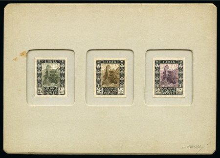 Stamp of Italy » Italian Colonies and Possessions » Libya 1921 Pictotial issue: Sunken die proofs mounted on