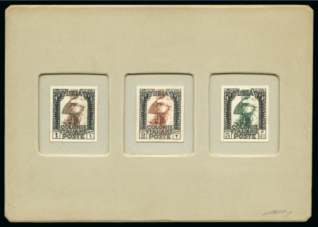 Stamp of Italy » Italian Colonies and Possessions » Libya 1921 Pictorial issue: Sunken die proofs mounted on